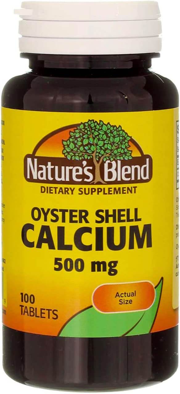 Nature's Blend Calcium Oyster Shell, 500 mg, Tablets, 100 ea - OTC Shoppe Express