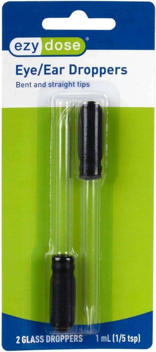 Ezy Dose Glass Medicine Droppers, 1 mL, 2 ea (Colours Vary) - OTC Shoppe Express