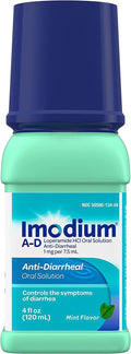 Imodium A-D Liquid, Mint Flavor, 4 oz - OTC Shoppe Express
