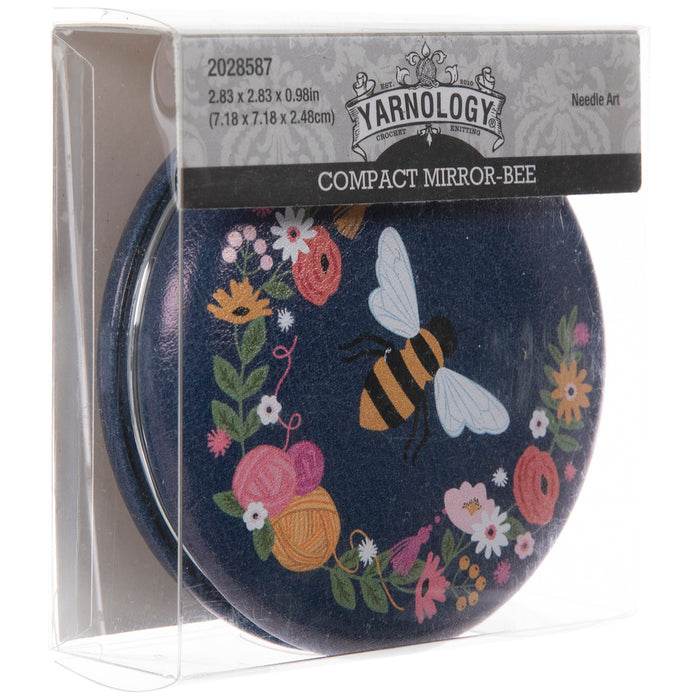 Yarnology Bee Floral Compact Mirror - OTC Shoppe Express