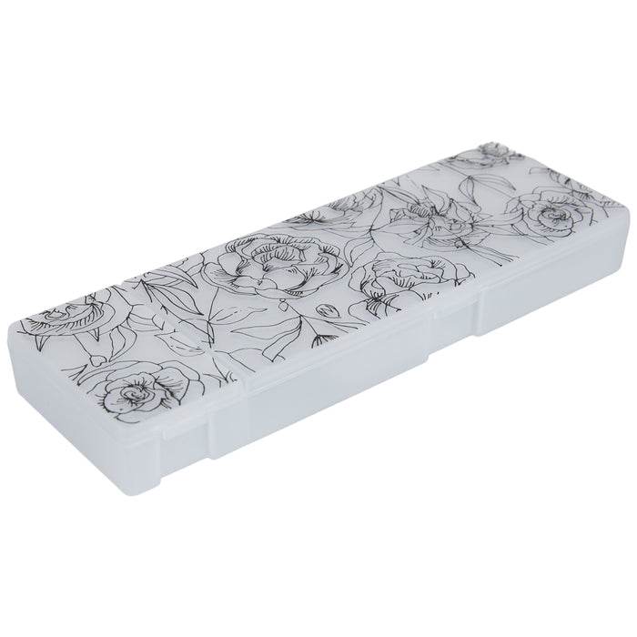 White & Black Floral Notions Case - OTC Shoppe Express
