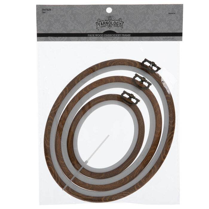 Yarnology Faux Wood Oval Embroidery Hoops - OTC Shoppe Express