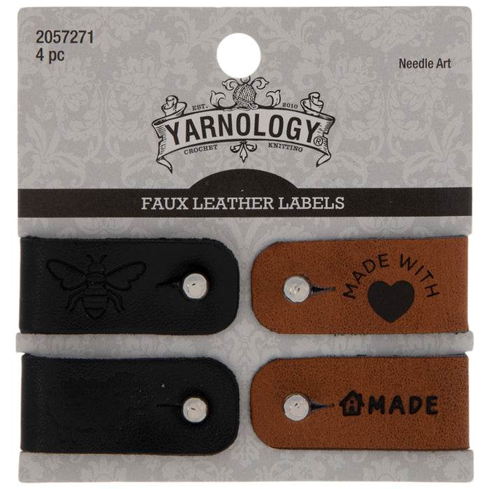 Yarnology Made With Love Faux Leather Labels - OTC Shoppe Express