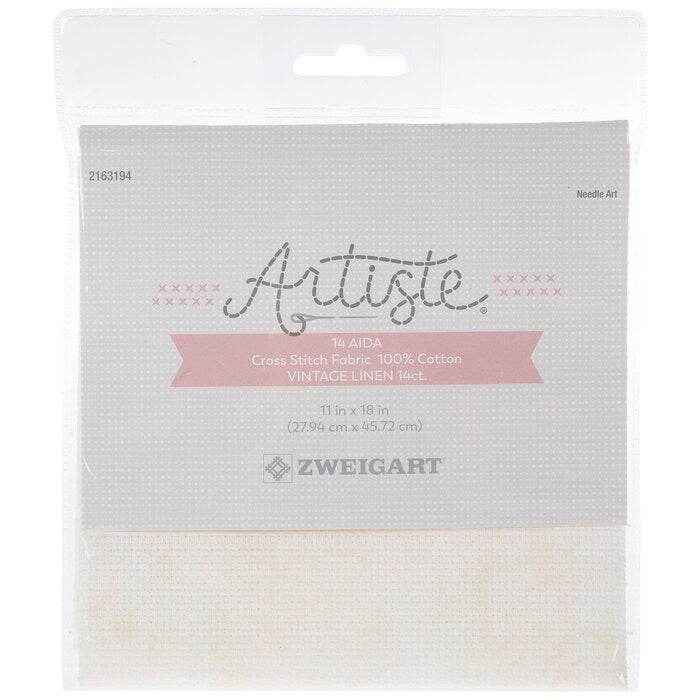 Zweigart Vintage Linen 14-Count Aida Cross Stitch Fabric - OTC Shoppe Express