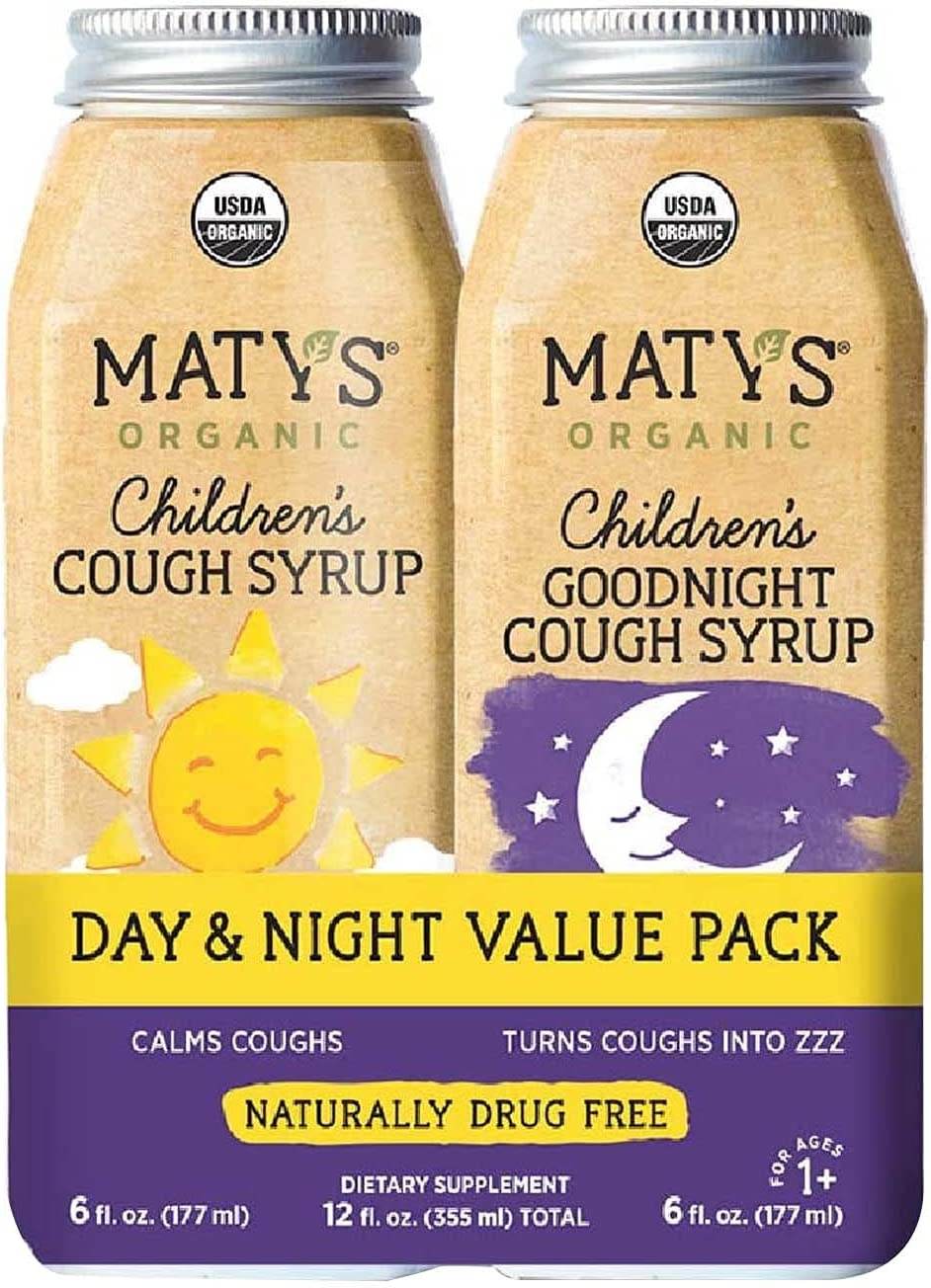 Maty's Organic Children's Day & Night Cough Syrup, 2 ea - OTC Shoppe Express