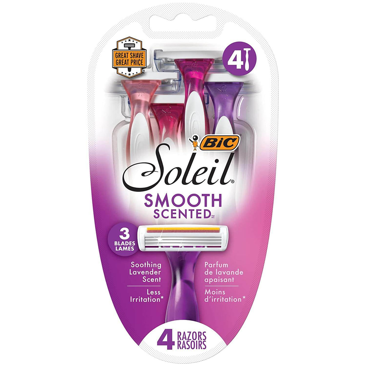 BIC Soleil Twilight for Women, Lavender, 4 ea - OTC Shoppe Express