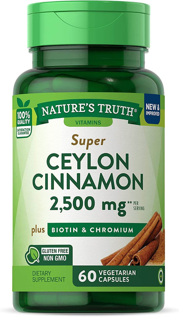 Nature's Truth Super Cinnamon plus Biotin & Chromium, Capsules, 60 ea - OTC Shoppe Express