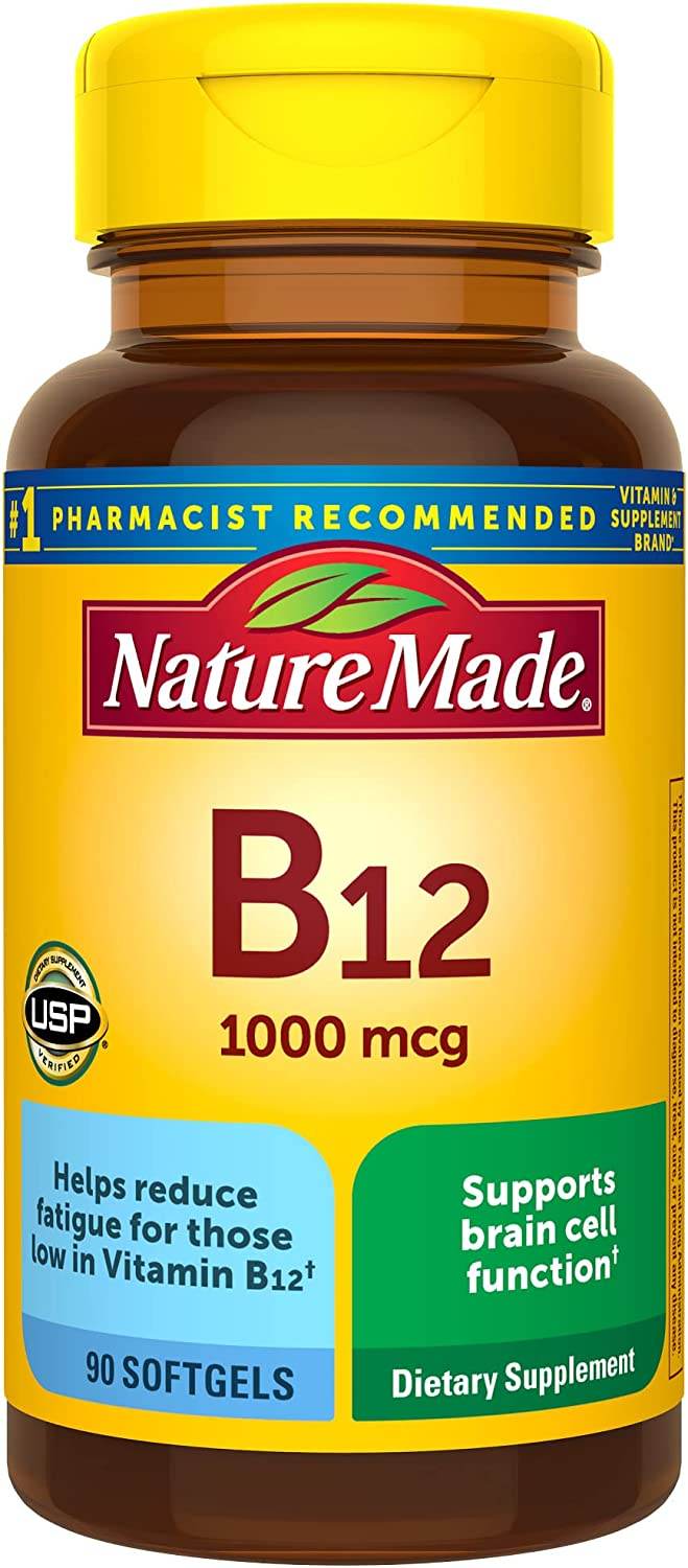 Nature Made Vitamin B12, 1000 mcg, Softgels, 90 ea - OTC Shoppe Express