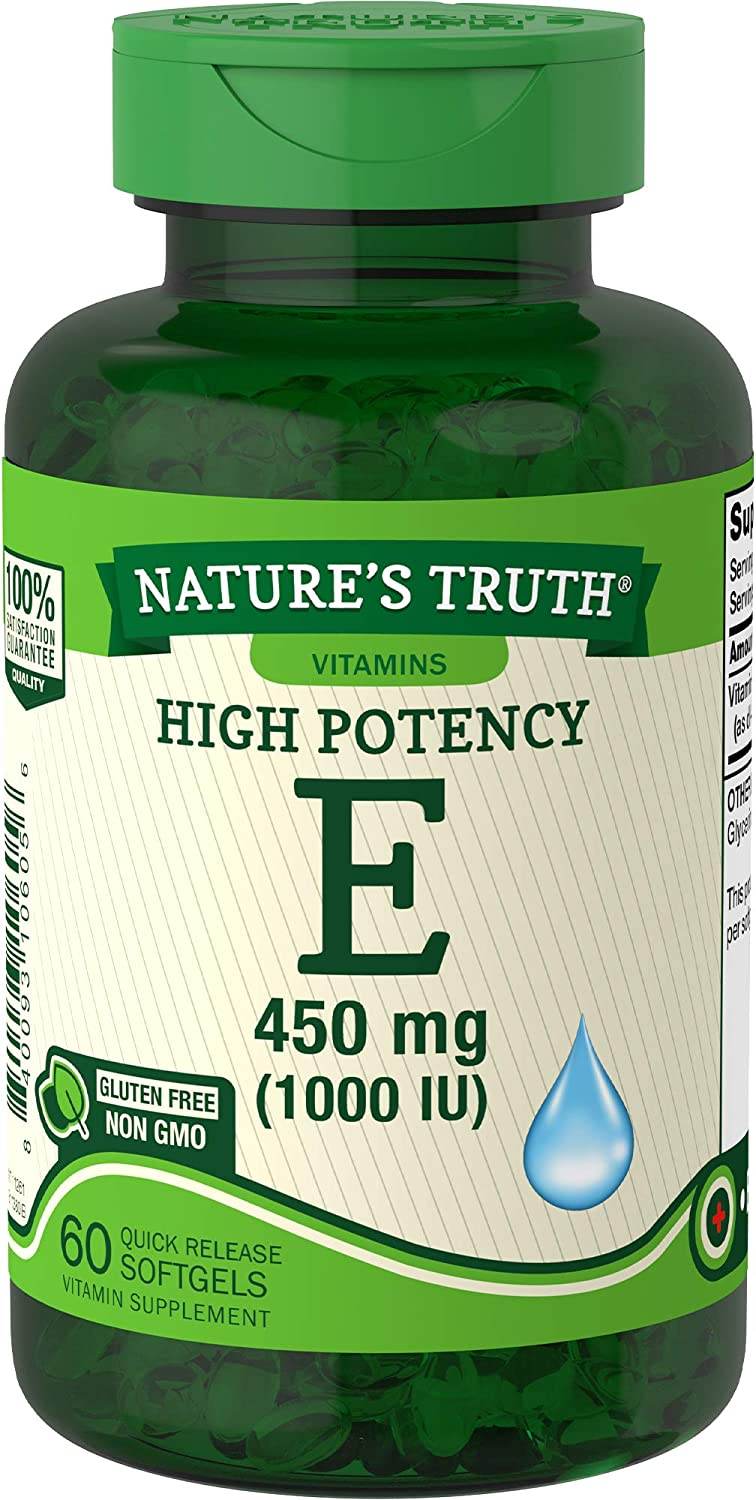 Nature's Truth High Potency E, 1000 IU, Vitamin Supplement, Softgels, 60 ea - OTC Shoppe Express