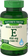 Nature's Truth High Potency E, 1000 IU, Vitamin Supplement, Softgels, 60 ea - OTC Shoppe Express