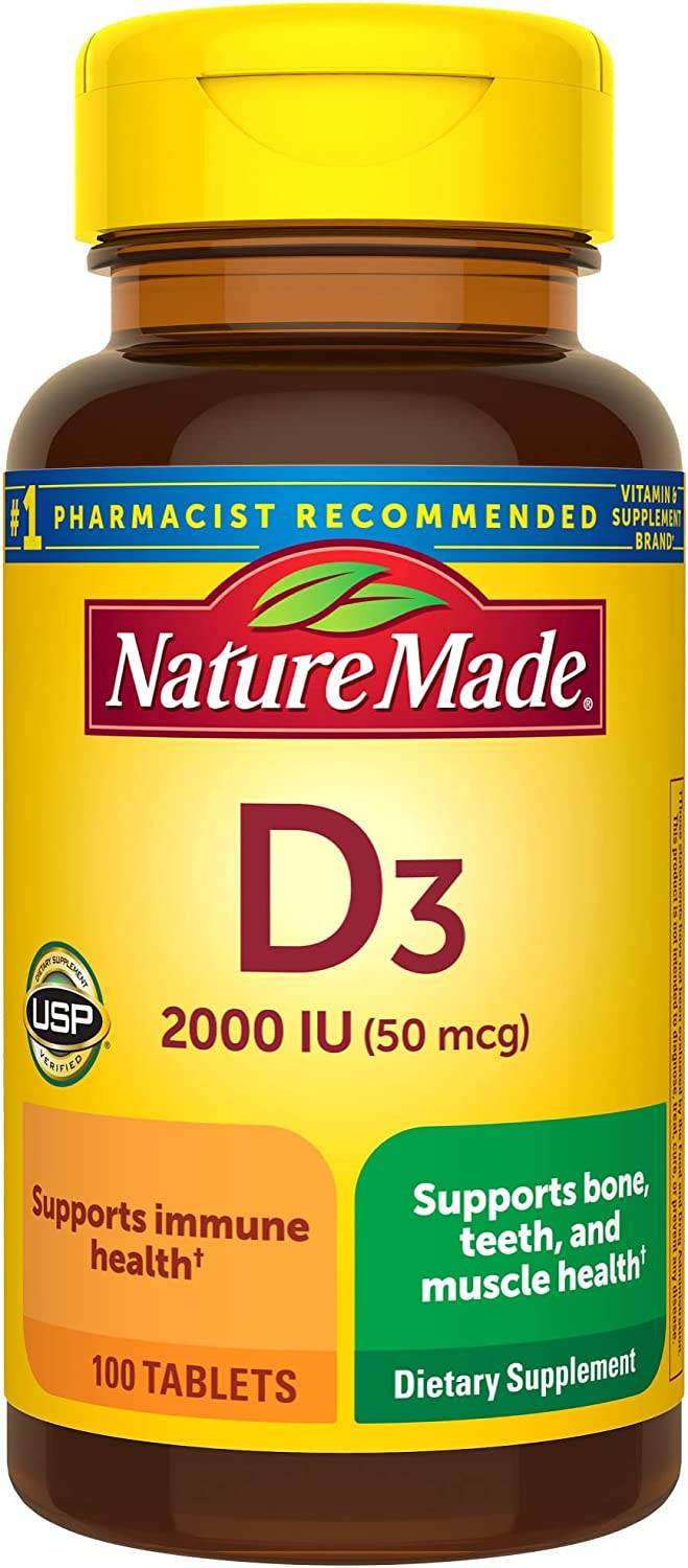 Nature Made Vitamin D3, 2000 IU, Tablets, 100 ea - OTC Shoppe Express