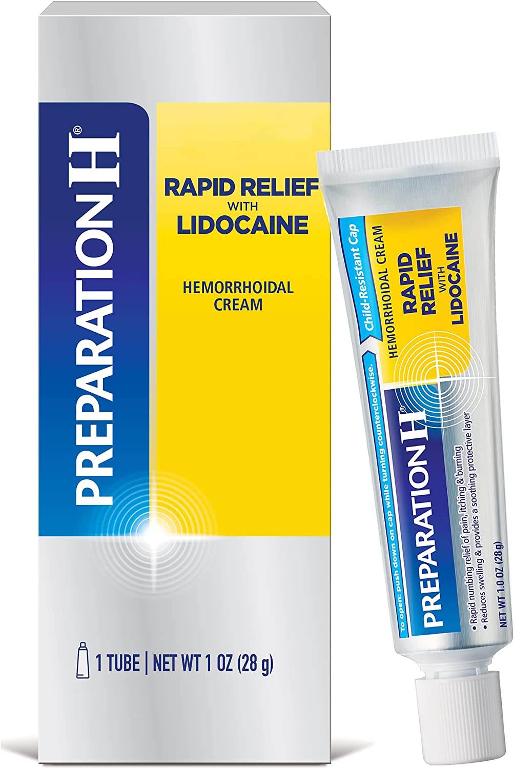 Preparation H Hemorrhoidal Cream Rapid Relief, 1 oz - OTC Shoppe Express