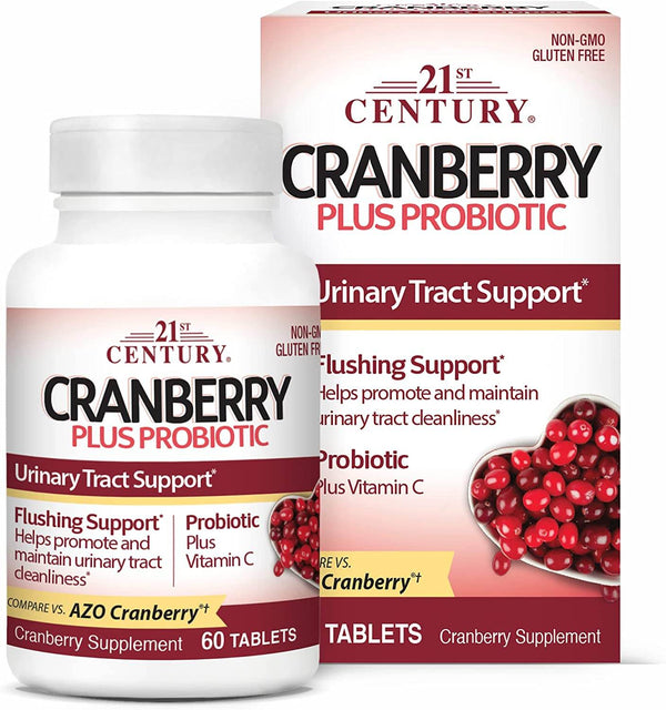 21st Century Cranberry Plus Probiotic, Tablets, 60 ea - OTC Shoppe Express