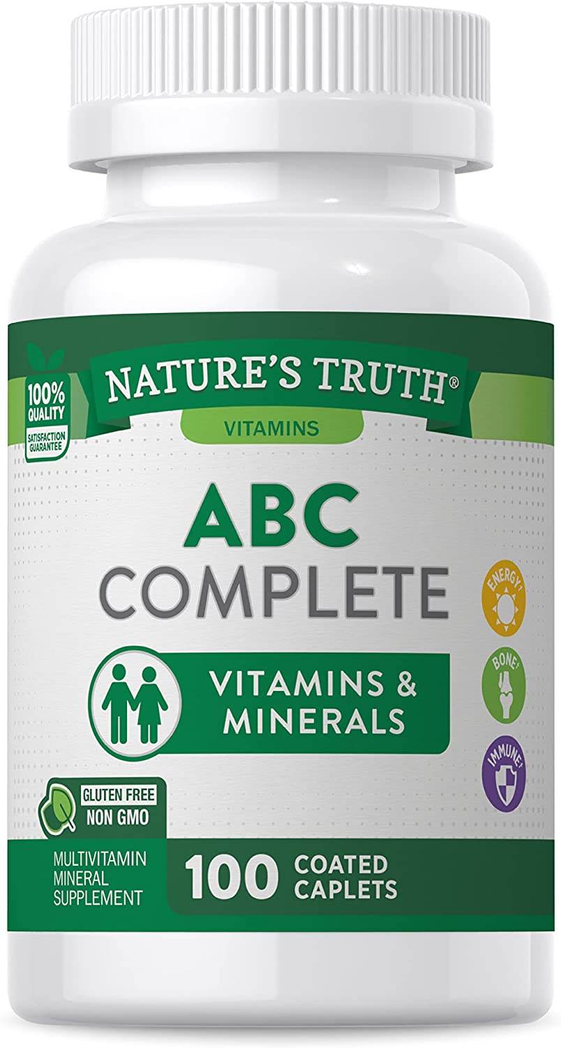 Nature's Truth ABC Complete Vitamins + Minerals, Coated Caplets, 100 ea - OTC Shoppe Express