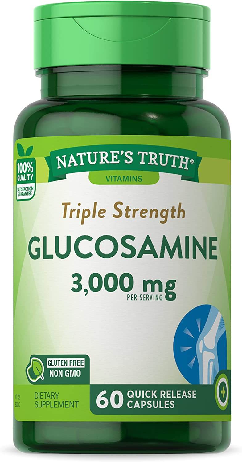 Nature's Truth Vitamins Triple Glucosamine, 3000 mg, Quick Release Capsules, 60 ea - OTC Shoppe Express