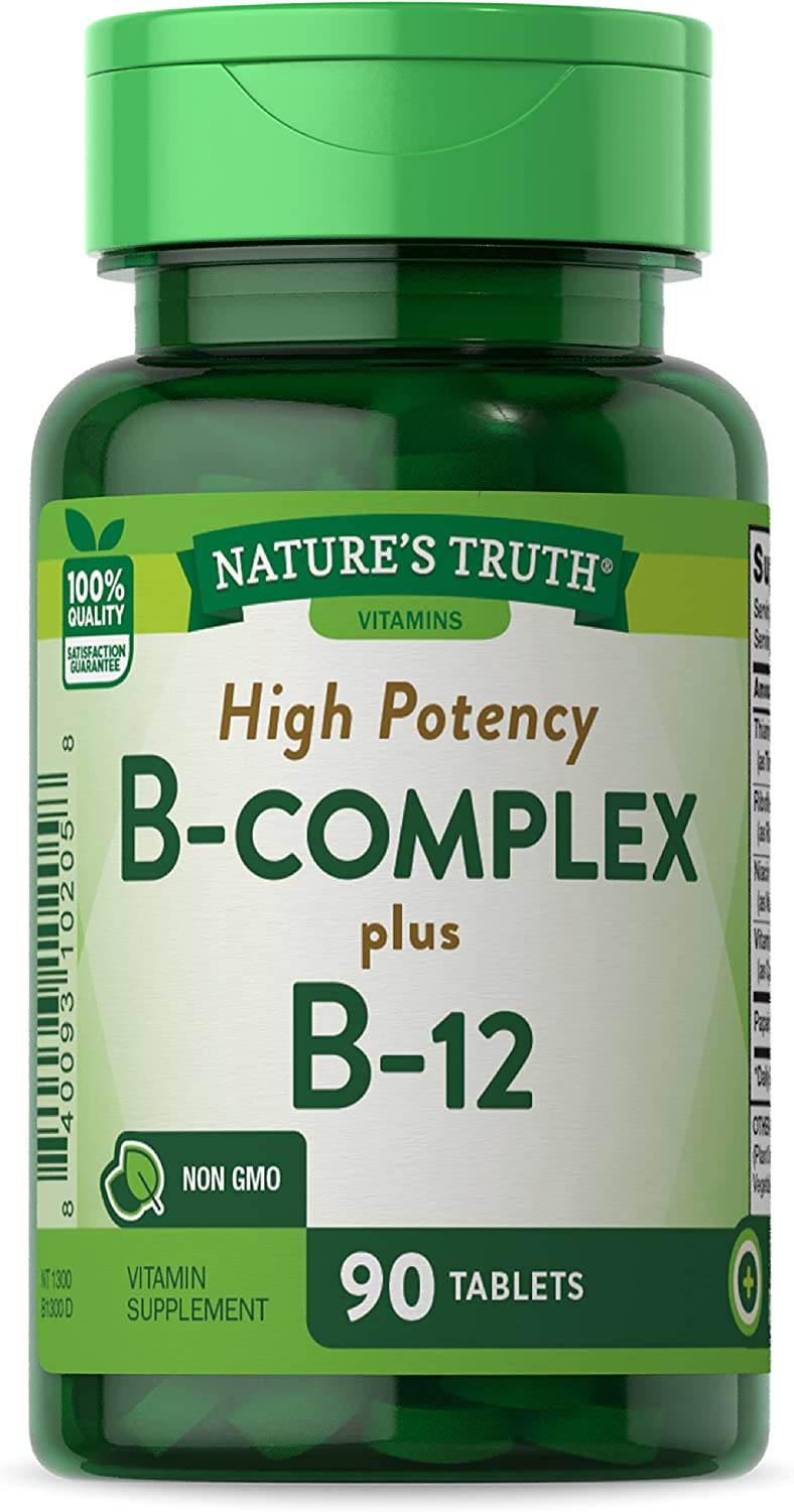 Nature's Truth High Potency B-Complex plus B-12, Tablets, 90 ea - OTC Shoppe Express