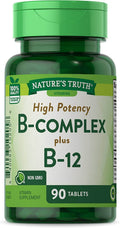 Nature's Truth High Potency B-Complex plus B-12, Tablets, 90 ea - OTC Shoppe Express
