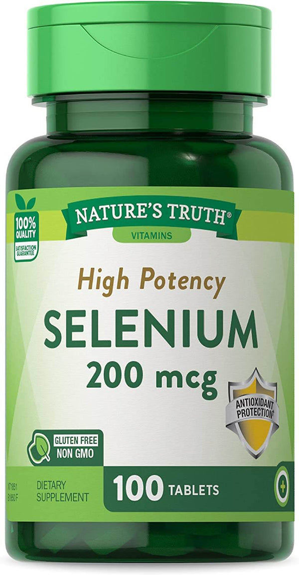 Nature's Truth High Potency Selenium, 200 mcg, Tablets, 100 ea - OTC Shoppe Express