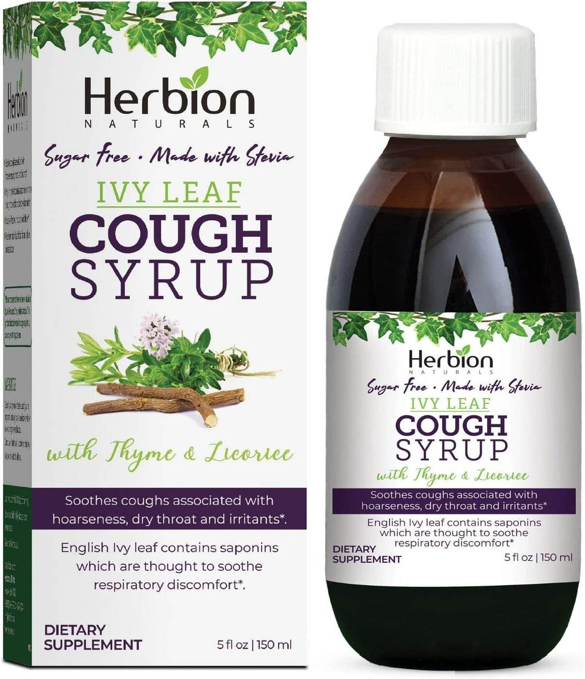 Herbion Naturals Ivy Leaf Syrup with Thyme, 5 oz - OTC Shoppe Express