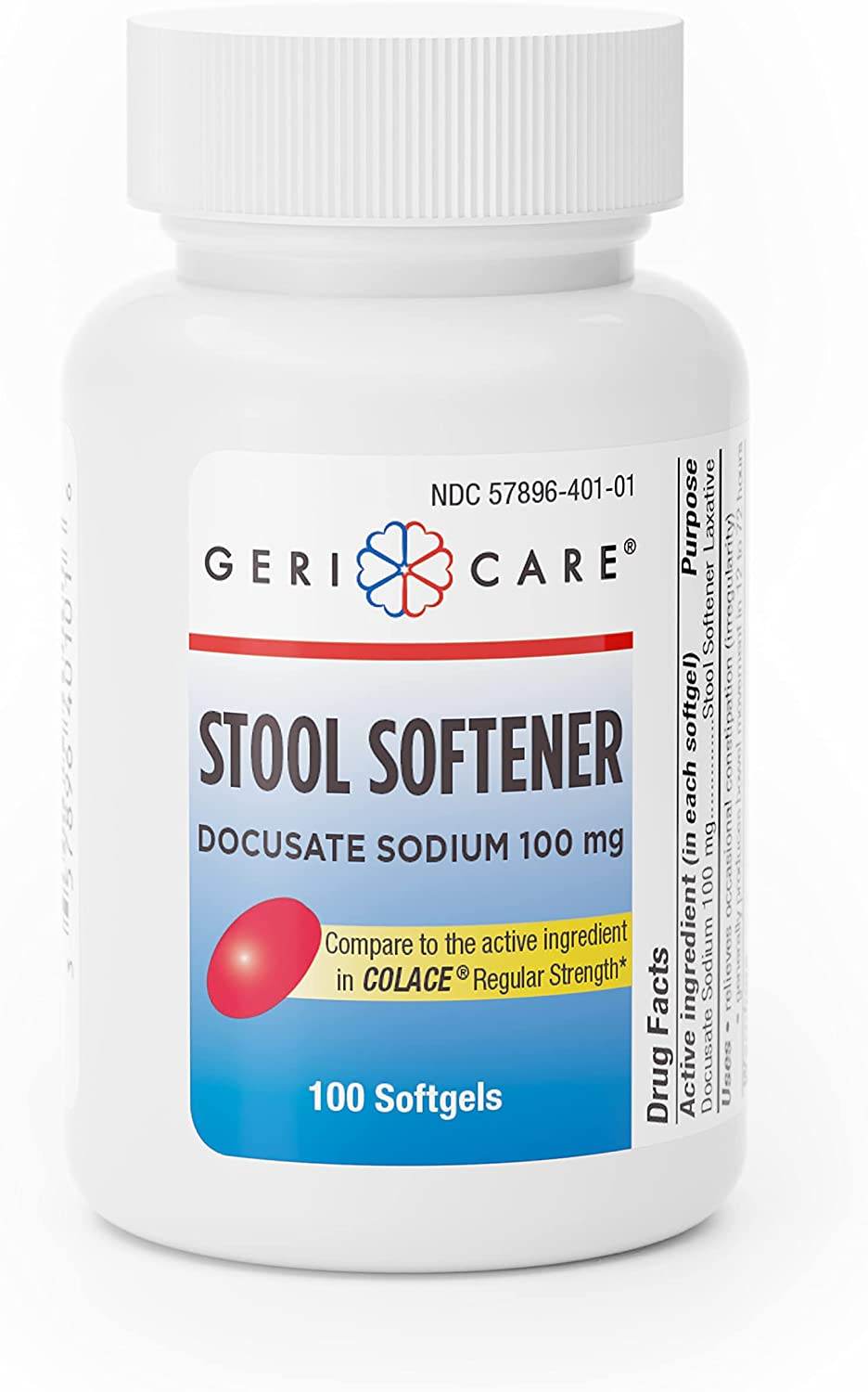 Gericare Stool Softener, 100 mg, Softgels, 100 ea - OTC Shoppe Express