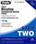 Rugby Nicotine Transdermal System, Step 2, 14 mg, Patches, 14 ea
