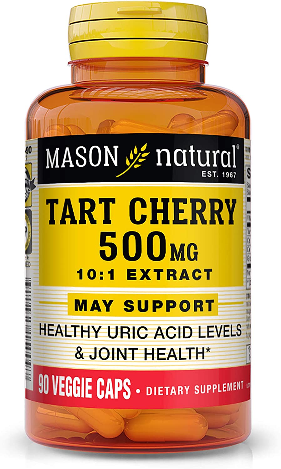 Mason Natural Advanced Tart Cherry, 10:1 Extract, Veggie Caps, 90 ea