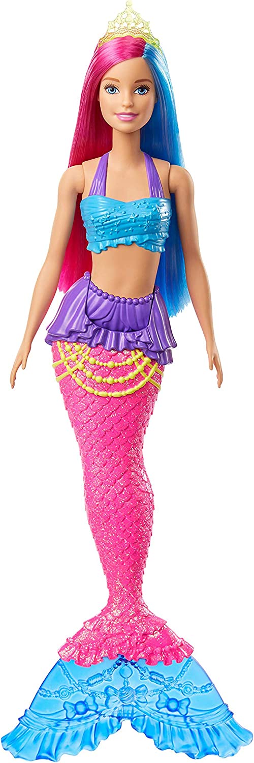 Barbie Dreamtopia 12-Inch Mermaid Doll, Pink And Blue Hair, 1 ea