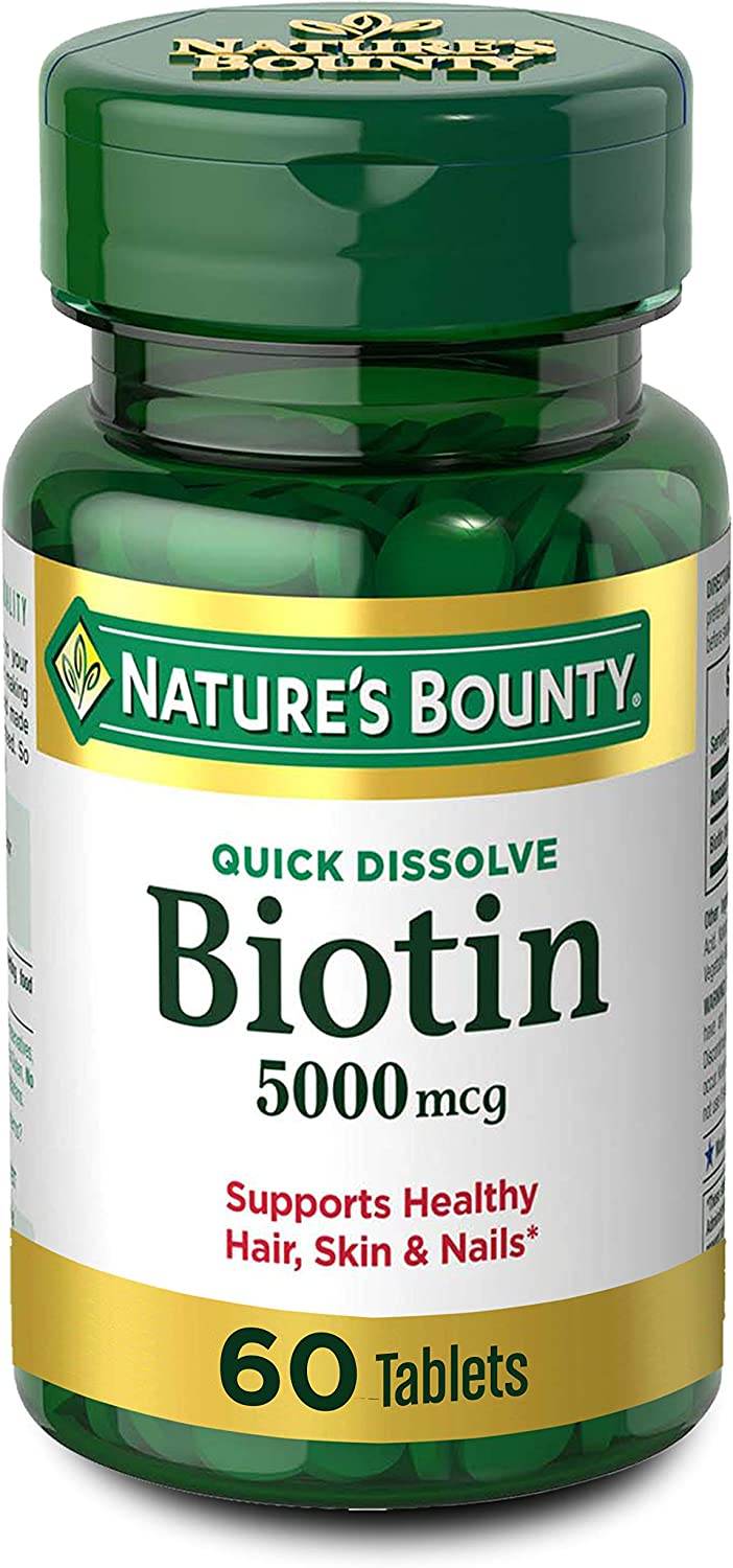 Nature's Bounty Biotin, 5000 mcg, Quick Dissolve Tablets, 60 ea - OTC Shoppe Express