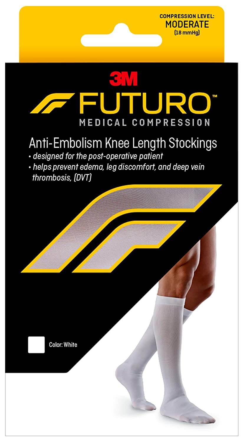 FUTURO Anti-Embolism Moderate Stockings, Medium, White, 1 pair - OTC Shoppe Express