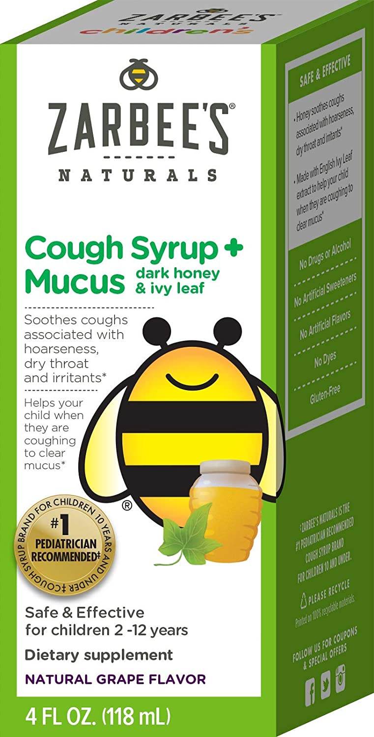 Children's Zarbee's Naturals Cough & Mucus Reducer, Grape, 4 oz - OTC Shoppe Express