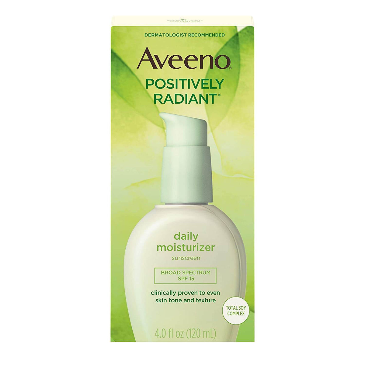 Aveeno Positively Radiant Daily Moisturizer, SPF 15, 4 oz - OTC Shoppe Express