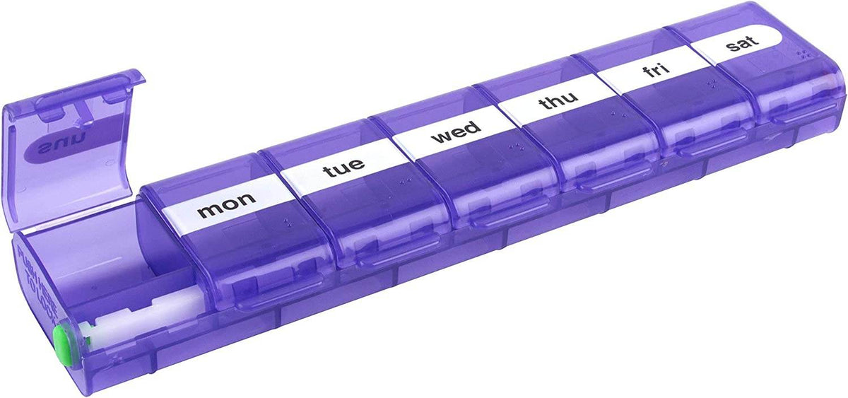 Ezy Dose Weekly / Locking Pill Planner, XL, 1 ea (Colours Vary) - OTC Shoppe Express