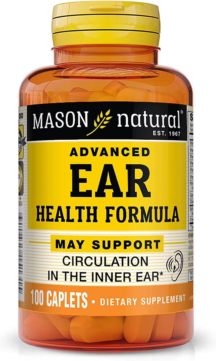 Mason Natural Advanced Ear Health Formula, Caplets, 100 ea - OTC Shoppe Express