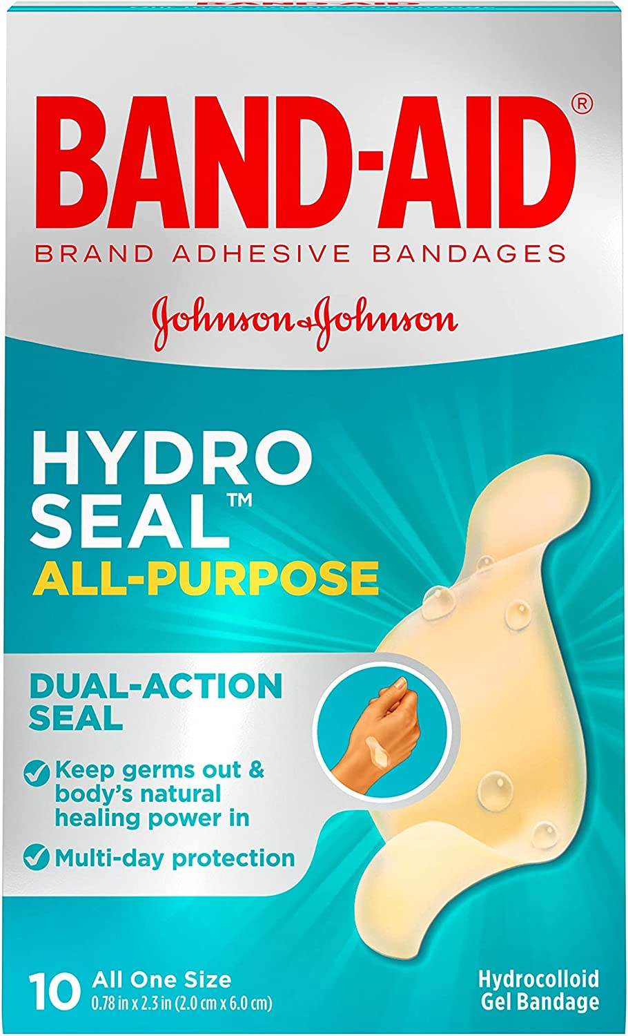 Band-Aid Hydro Seal Bandages, All Purpose, One Size, 10 ea - OTC Shoppe Express