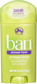 Ban Invisible Solid, Antiperspirant & Deodorant, Shower Fresh, 2.6 oz