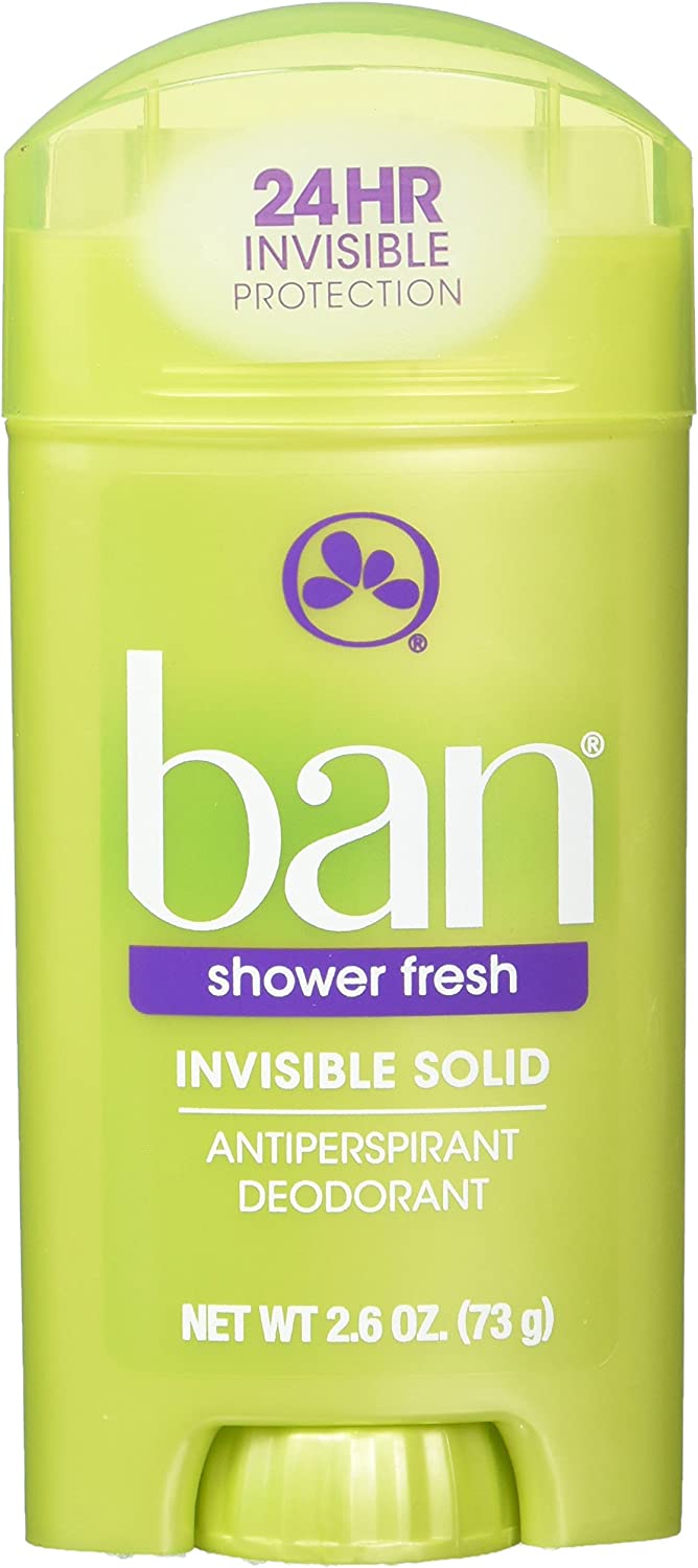 Ban Invisible Solid, Antiperspirant & Deodorant, Shower Fresh, 2.6 oz