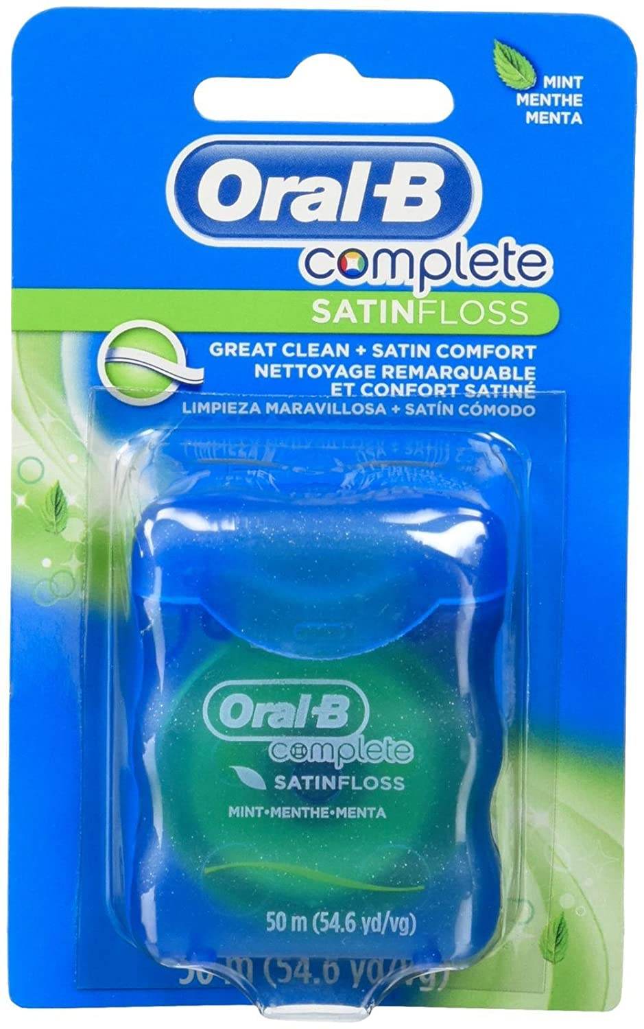 Oral-B Complete SATINfloss, Fresh Mint, 55 yards - OTC Shoppe Express