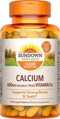 Sundown Naturals Calcium Plus D3, 600 mg, 120 ea - OTC Shoppe Express