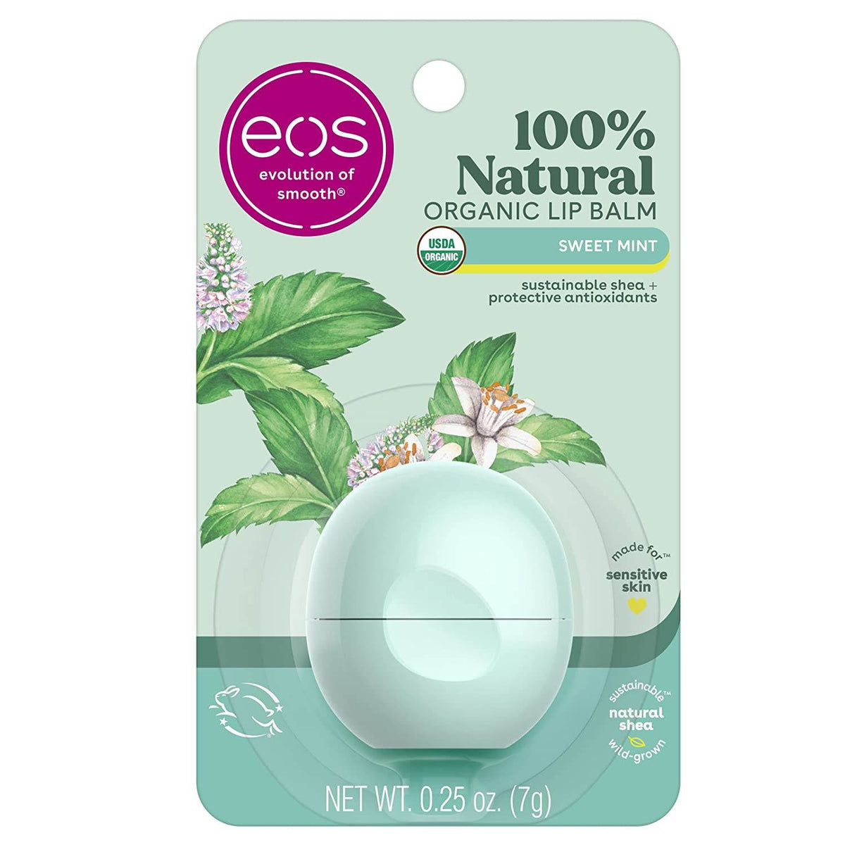 eos Lip Balm, Smooth Sphere, Sweet Mint, 0.25 oz - OTC Shoppe Express