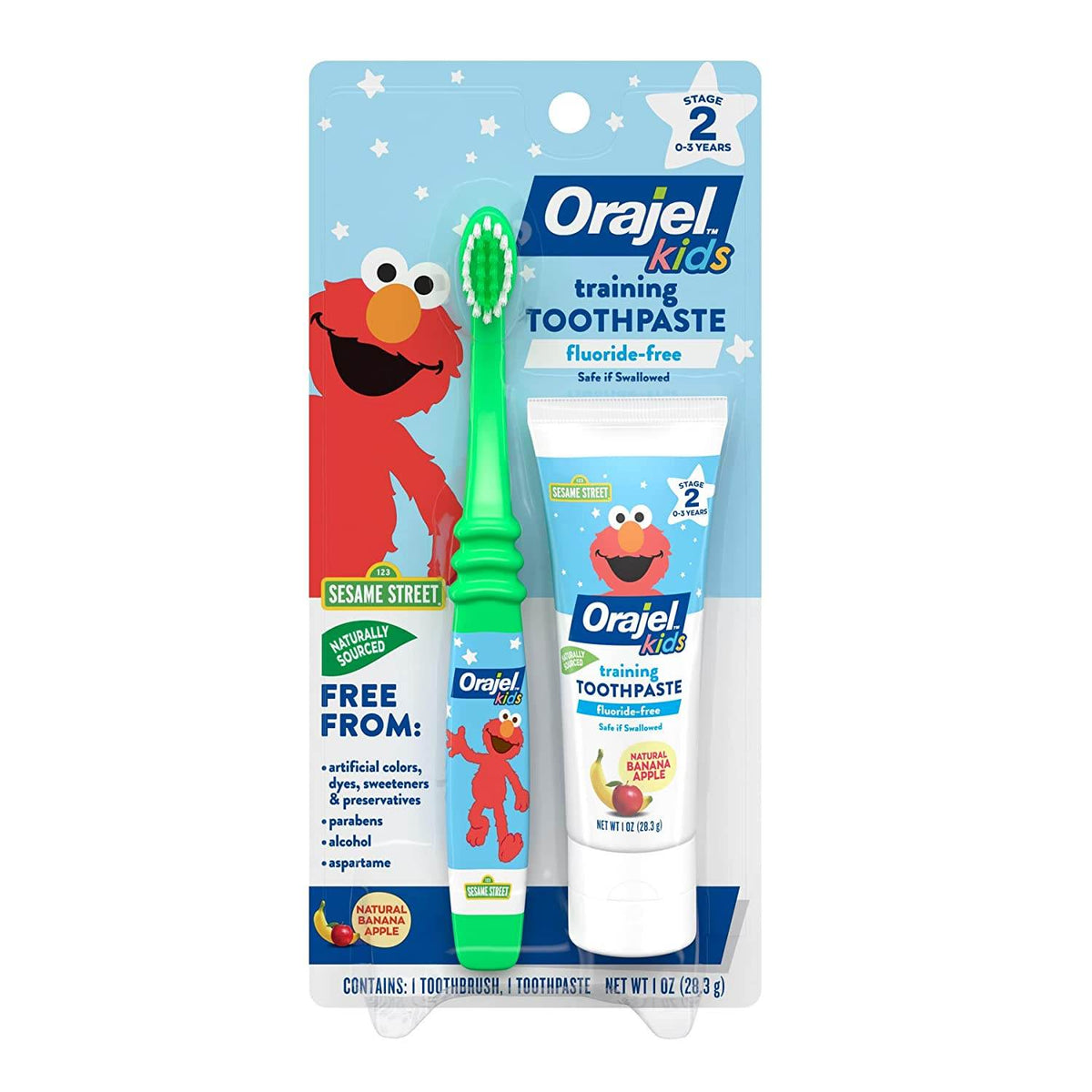 Orajel Baby Tooth & Gum Cleanser, Bright Banana Apple, 1 set - OTC Shoppe Express