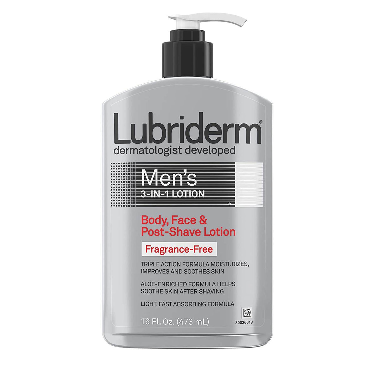 Lubriderm Men's 3-in-1 Lotion, Fragrance Free, 16 oz - OTC Shoppe Express
