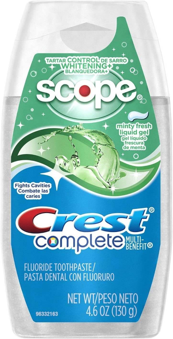 Crest Complete Whitening Liquid Gel Toothpaste, Minty Fresh, 4.6 oz - OTC Shoppe Express