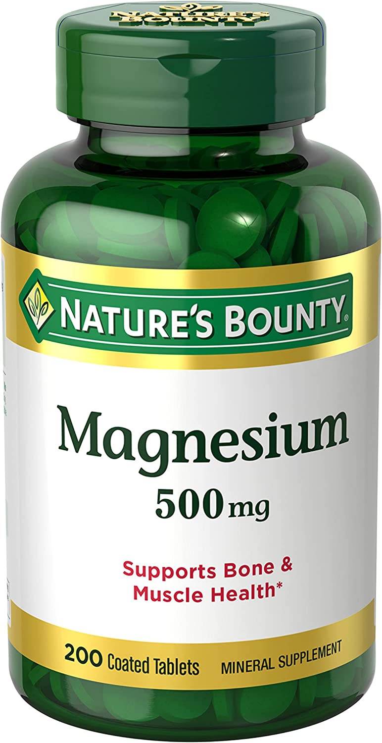 Nature's Bounty Magnesium, 500 mg, Tablets, 200 ea - OTC Shoppe Express