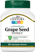 21st Century Grape Seed Extract, Vegetarian Capsules, 60 ea - OTC Shoppe Express