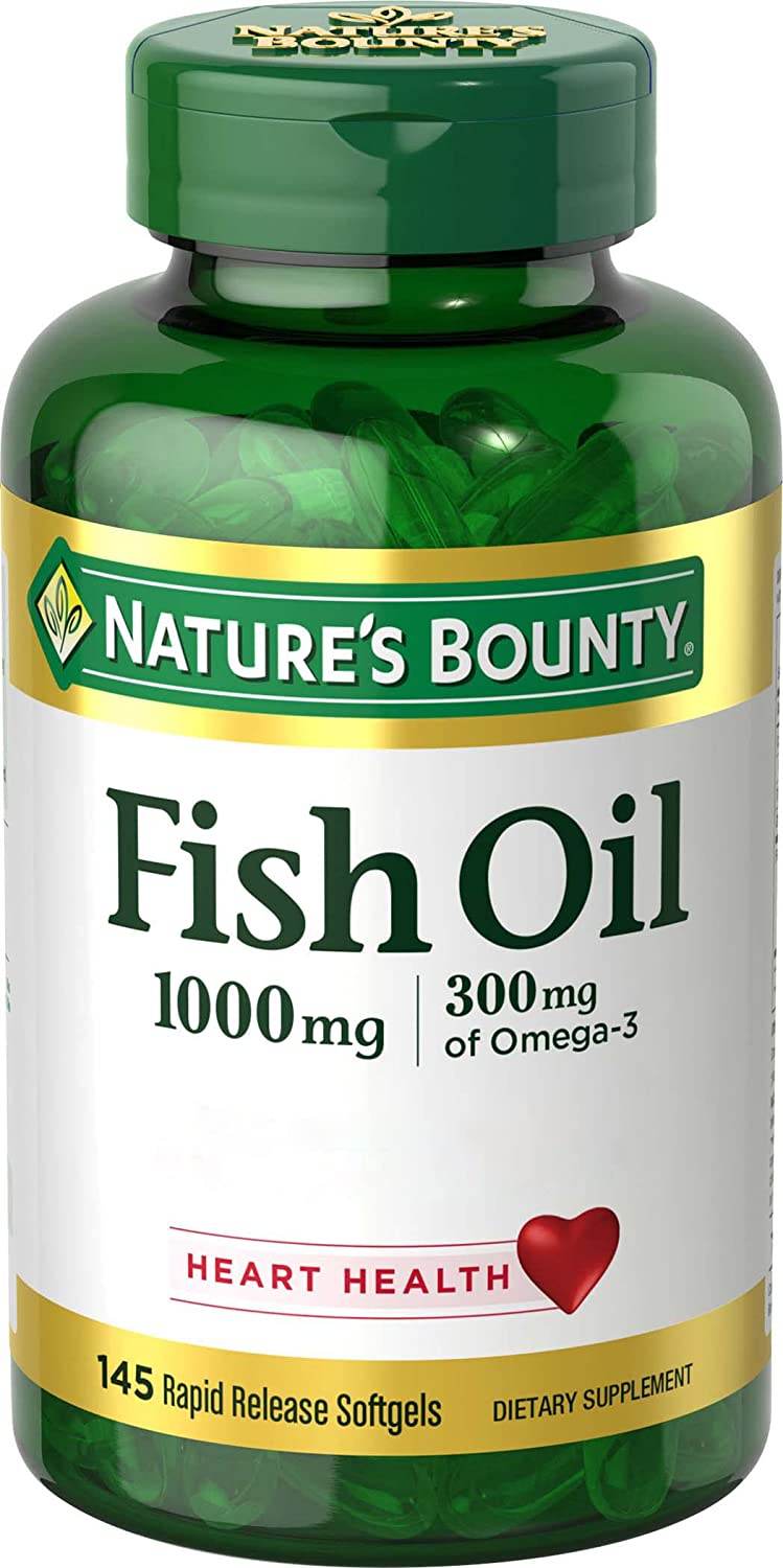 Nature's Bounty Fish Oil, 1000 mg, Rapid Release Softgels, 145 ea - OTC Shoppe Express