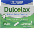 Dulcolax Laxative Suppositories, 8 ea - OTC Shoppe Express