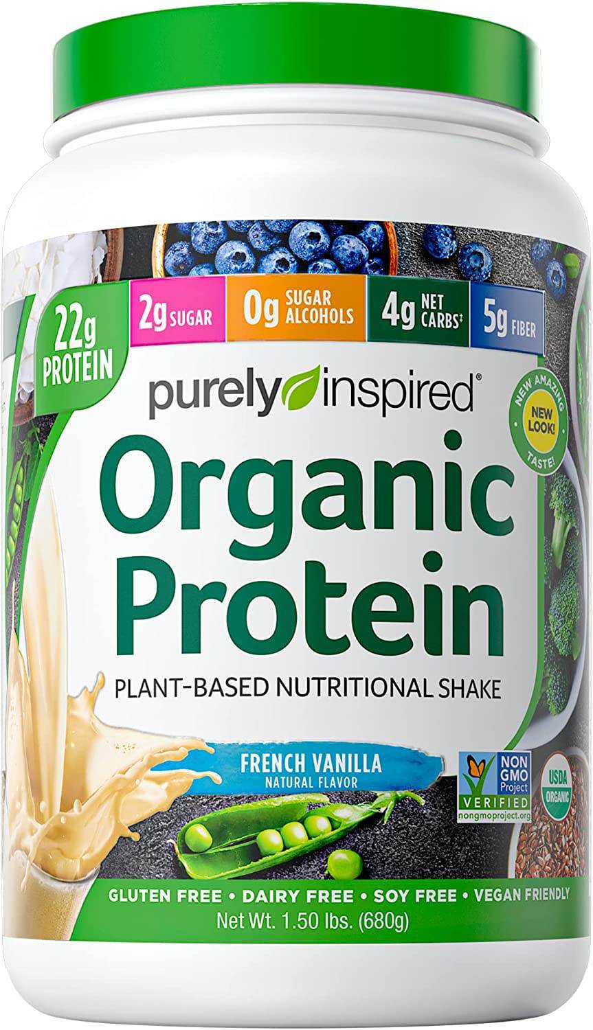 Purely Inspired Organic Protein Shake, French Vanilla, 1.5 lbs - OTC Shoppe Express