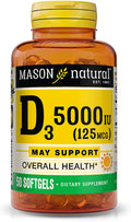 Mason Natural Vitamin D3, 5000 IU, Advanced Formula, Softgels, 50 ea - OTC Shoppe Express
