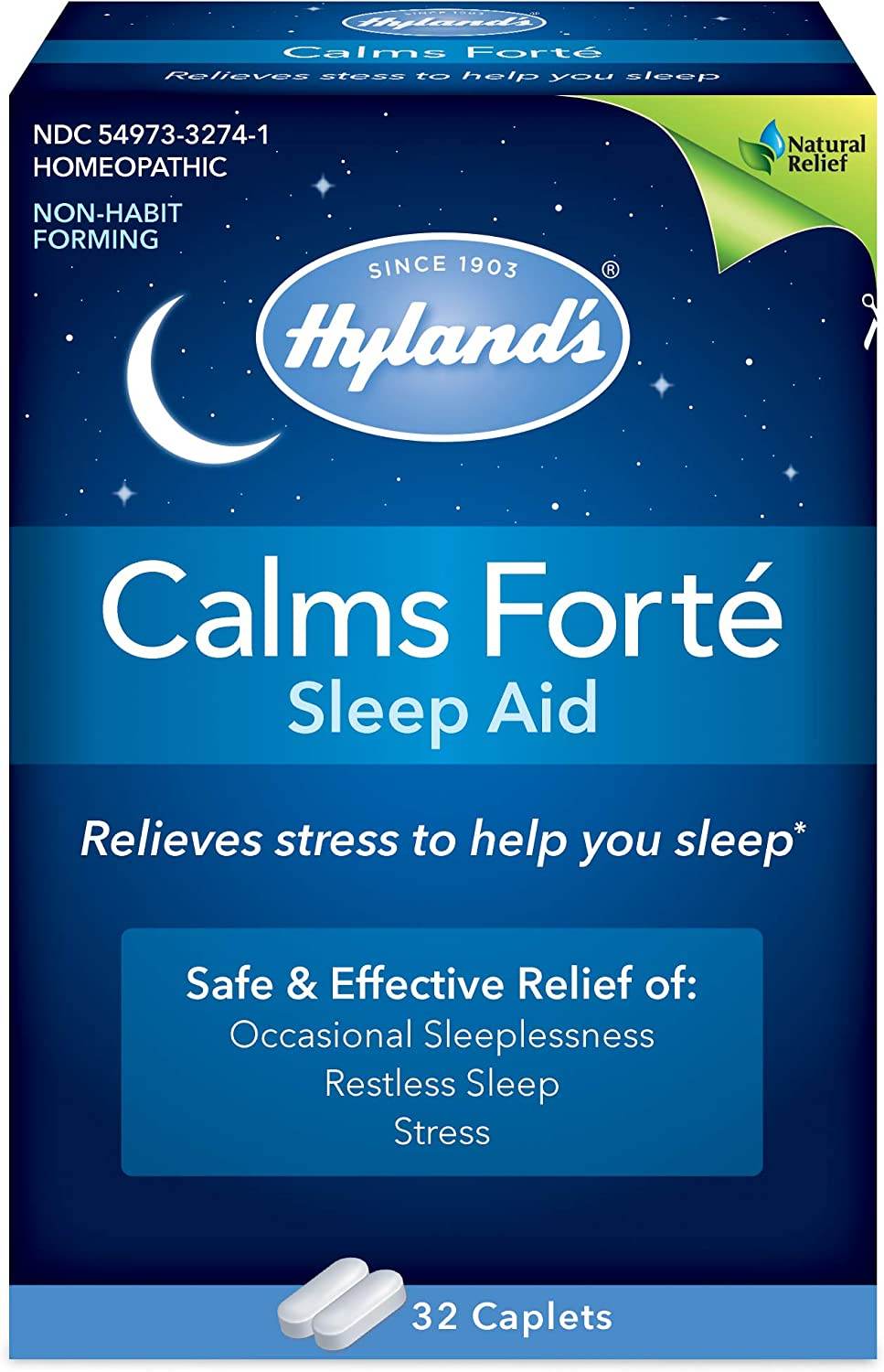 Hyland's Calms Forte Sleep Aid, Caplets, 32 ea - OTC Shoppe Express