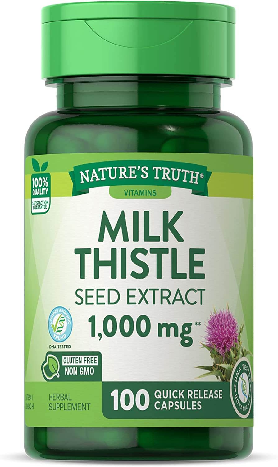 Nature's Truth Milk Thistle Seed Extract, 1000 mg, Quick Release Capsules, 100 ea - OTC Shoppe Express